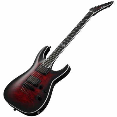 ESP E-II Horizon Quilted Maple Top Neck Through II, See Thru Black Cherry Sunburst Finish, Includes ESP Hard Case