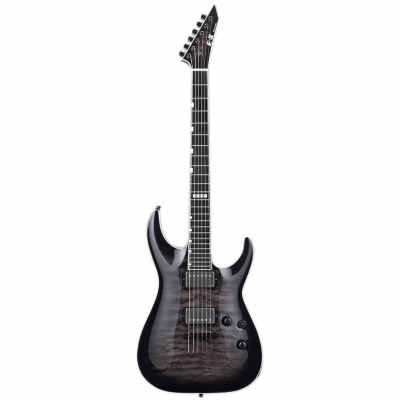 ESP E-II Horizon Quilted Maple Top Neck Through II, See Thru Black Sunburst Finish, Includes ESP Hard Case