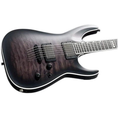 ESP E-II Horizon Quilted Maple Top Neck Through II, See Thru Black Sunburst Finish, Includes ESP Hard Case