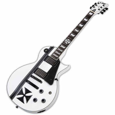 ESP LTD Iron Cross James Hetfield Signature Guitar, Snow White Finish Includes Hard Case