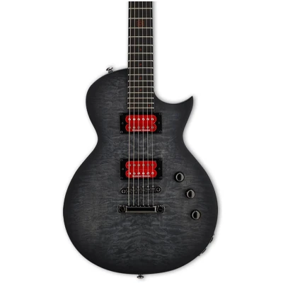 ESP LTD BB600 Ben Burnley Baritone Signature Guitar Quilted Maple See Thru Black Sunburst Satin Finish with ESP Hard Case