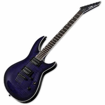 ESP LTD H3-1000 Series Electric Guitar Flamed Maple See-Thru Purple Sunburst Finish