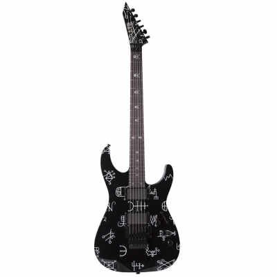 ESP LTD Kirk Hammett Demonology Design Electric Guitar Includes Tombstone Hard Case