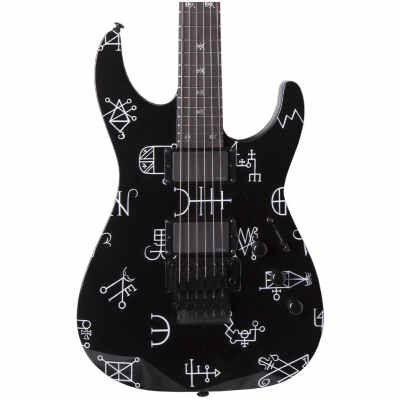 ESP LTD Kirk Hammett Demonology Design Electric Guitar Includes Tombstone Hard Case