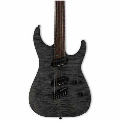 ESP LTD M1000 Series Multi-Scale Flamed Maple See-Thru Black Satin Finish