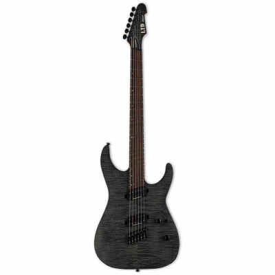 ESP LTD M1000 Series Multi-Scale Flamed Maple See-Thru Black Satin Finish