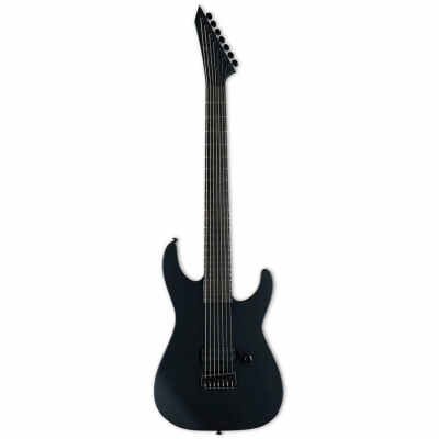 ESP LTD M7-HT Baritone Black Metal Series Electric Guitar, Black Satin Finish