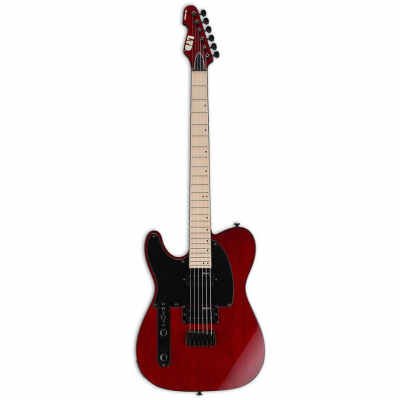 ESP LTD TE-200M Left Handy Electric Guitar with Maple Fretboard, See-Thru Black Cherry Finish