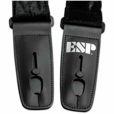 ESP Lock-It Crushed Velvet 2" Strap Black Color