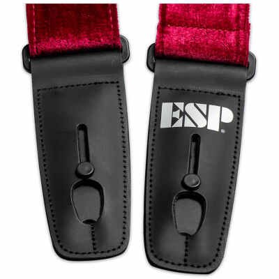 ESP Lock-It Crushed Velvet 2" Strap Red Color