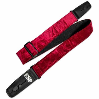 ESP Lock-It Crushed Velvet 2" Strap Red Color